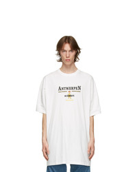 Vetements White Oversized Antwerpen T Shirt