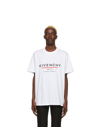 Givenchy White Oversized Label T Shirt