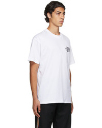 Burberry White Oversized Location Print T Shirt