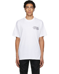 Burberry White Oversized Location Print T Shirt