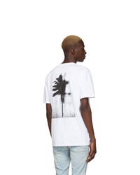 DOUBLE RAINBOUU White Palm Tree T Shirt