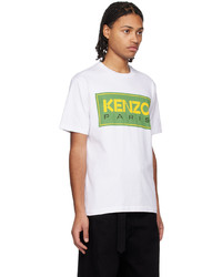 Kenzo White Paris Printed T Shirt