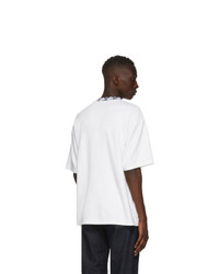 Acne Studios White Patch Motif Mock Neck T Shirt