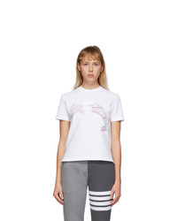 Thom Browne White Patchwork Dolphin T Shirt