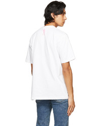 Billionaire Boys Club White Pink Small Arch Logo T Shirt