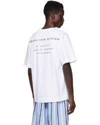 Dries Van Noten White Print T Shirt
