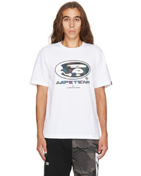 AAPE BY A BATHING APE White Printed T Shirt