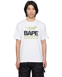 BAPE White Printed T Shirt