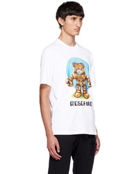 Moschino White Robot Bear T Shirt