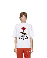 Palm Angels White Rose Boxy T Shirt