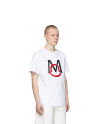 Moncler White Rubberized Print T Shirt