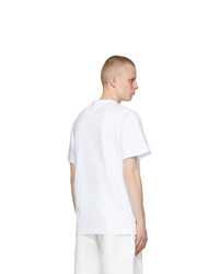 Moncler White Rubberized Print T Shirt