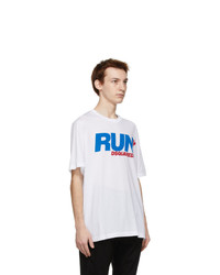 DSQUARED2 White Run Slouch T Shirt