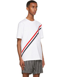 Thom Browne White Rwb Stripe T Shirt