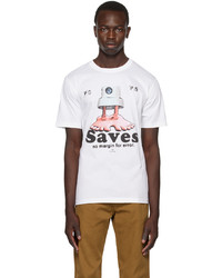 Ps By Paul Smith White Saves T Shirt