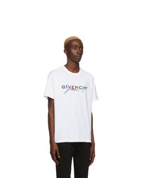 Givenchy White Signature Logo T Shirt