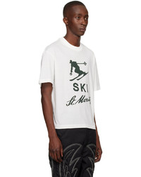 Bally White Ski St Moritz T Shirt