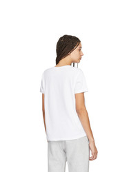 Champion Reverse Weave White Small Script T Shirt