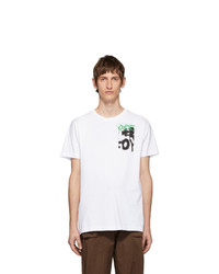 Off-White White Spray Blurred Logo Slim T Shirt