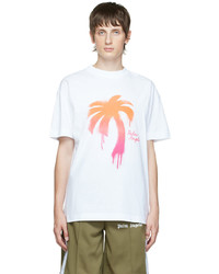 Palm Angels White Sprayed Palm T Shirt