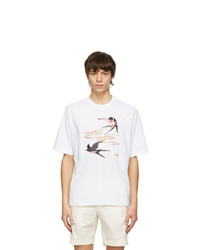 Dunhill White Spring Swallows Relaxed T Shirt