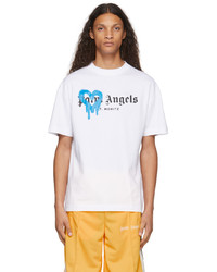 Palm Angels White St Moritz Sprayed T Shirt