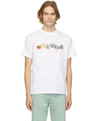 Ps By Paul Smith White Stamps Print T Shirt