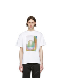 Aries White Stonehenge Polaroid T Shirt