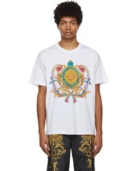 VERSACE JEANS COUTURE White Sunflower Garland T Shirt