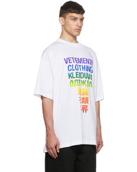 Vetements White Translation T Shirt