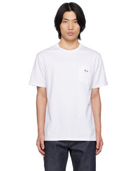 MAISON KITSUNÉ White Tricolor Fox T Shirt