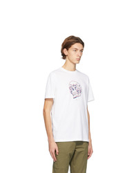 Ps By Paul Smith White Trippy Skull T Shirt