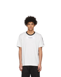 Dolce and Gabbana White Two Tone Patch T Shirt