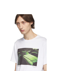 Rag and Bone White Vintage Car T Shirt