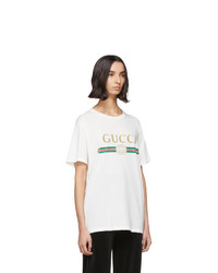 Gucci White Vintage Logo T Shirt