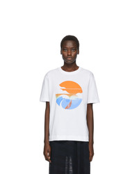 See by Chloe White Wave Logo T Shirt