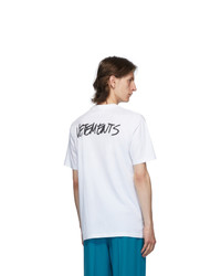 Vetements White Written Logo T Shirt