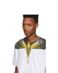 Marcelo Burlon County of Milan White Yellow Wings T Shirt