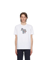 Ps By Paul Smith White Zebra Icon T Shirt
