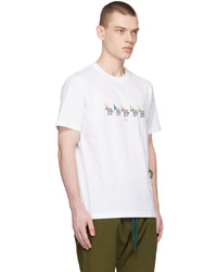 Ps By Paul Smith White Zebra Line Up T Shirt