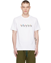 Ps By Paul Smith White Zebra Line Up T Shirt