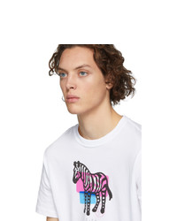 Ps By Paul Smith White Zebra T Shirt