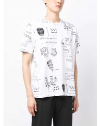 Junya Watanabe MAN X Basquiat Graphic Print Cotton T Shirt