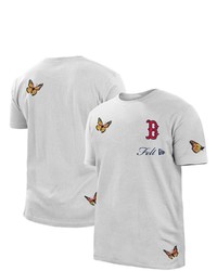 New Era X Felt White Boston Red Sox Butterfly T Shirt
