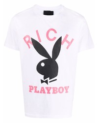 John Richmond X Playboy Logo Print T Shirt