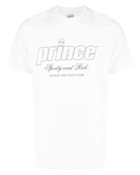 Sporty & Rich X Prince Logo Print Cotton T Shirt