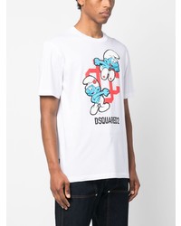 DSQUARED2 X Smurfs Organic Cotton T Shirt