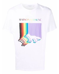 MAISON KITSUNÉ X Trevor Project Fox Flag Cotton T Shirt