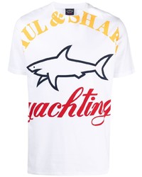 Paul & Shark Yachting Logo Print Cotton T Shirt