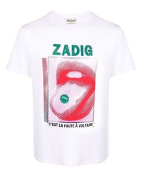 Zadig & Voltaire Zadigvoltaire Ted Happy Mouth Cotton T Shirt